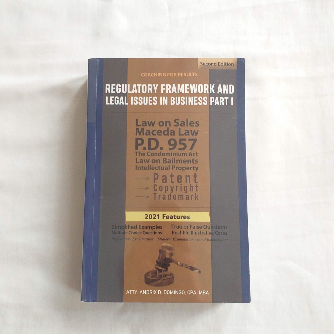 Regulatory Framework and Legal Issues in Business Part 1 by Atty