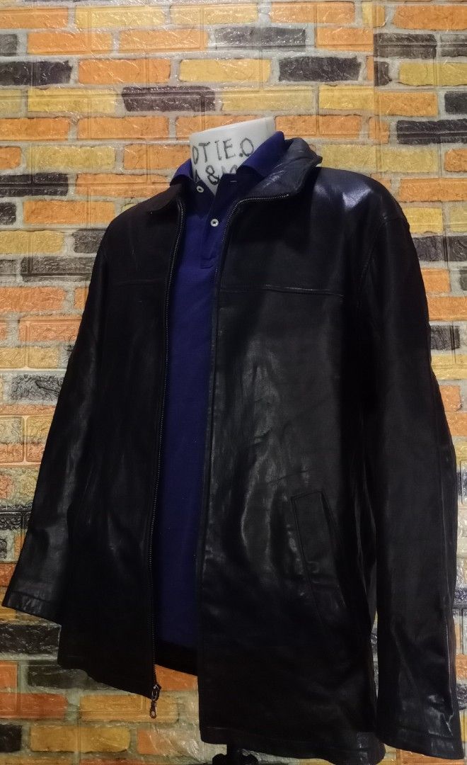 Roundtree and yorke discount lambskin leather jacket