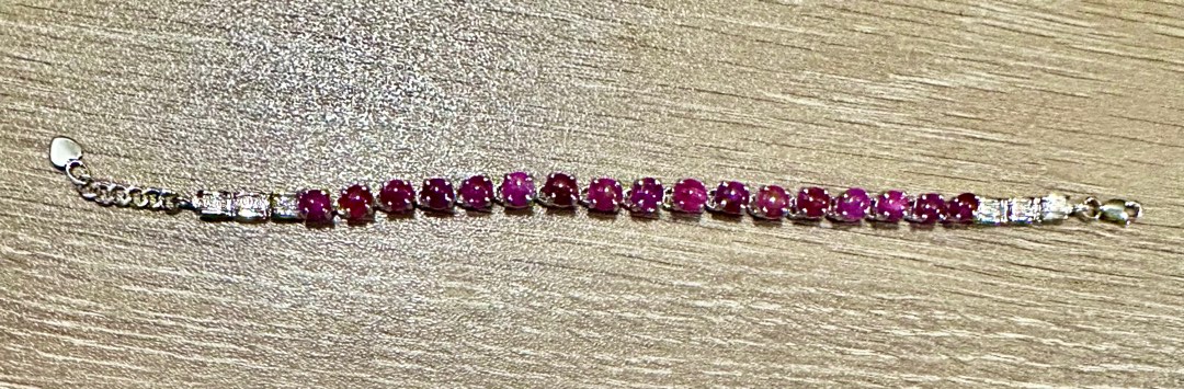 White gold hotsell ruby bracelet