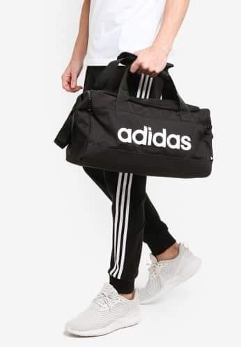 Adidas linear hotsell small duffel bag