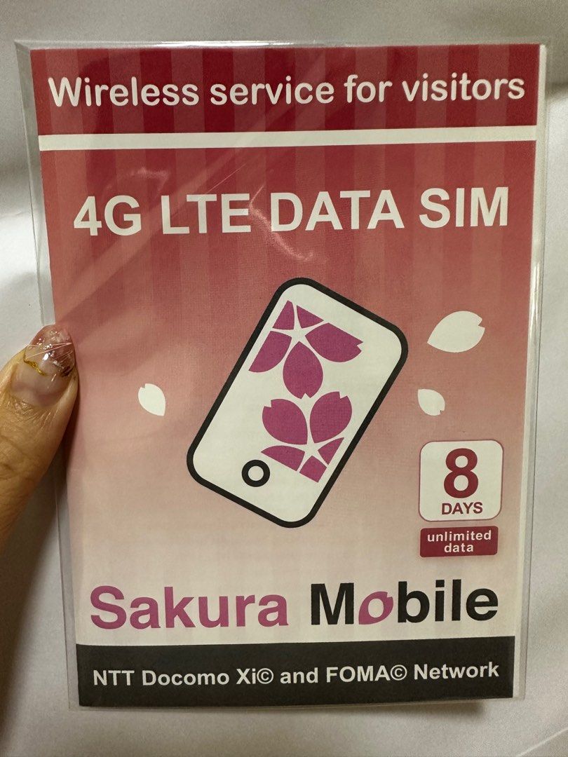 Sakura Mobile Unlimited Data Sim Card Japan, Mobile Phones & Gadgets