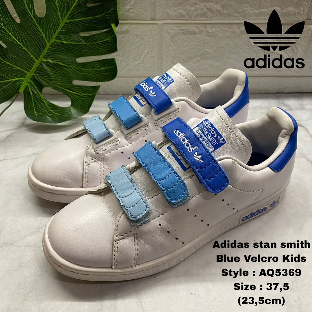 Sepatu Anak Adidas Stan Smith Blue Velcro Kids AQ5369 size 37 5 Bayi Anak Lainnya di Carousell