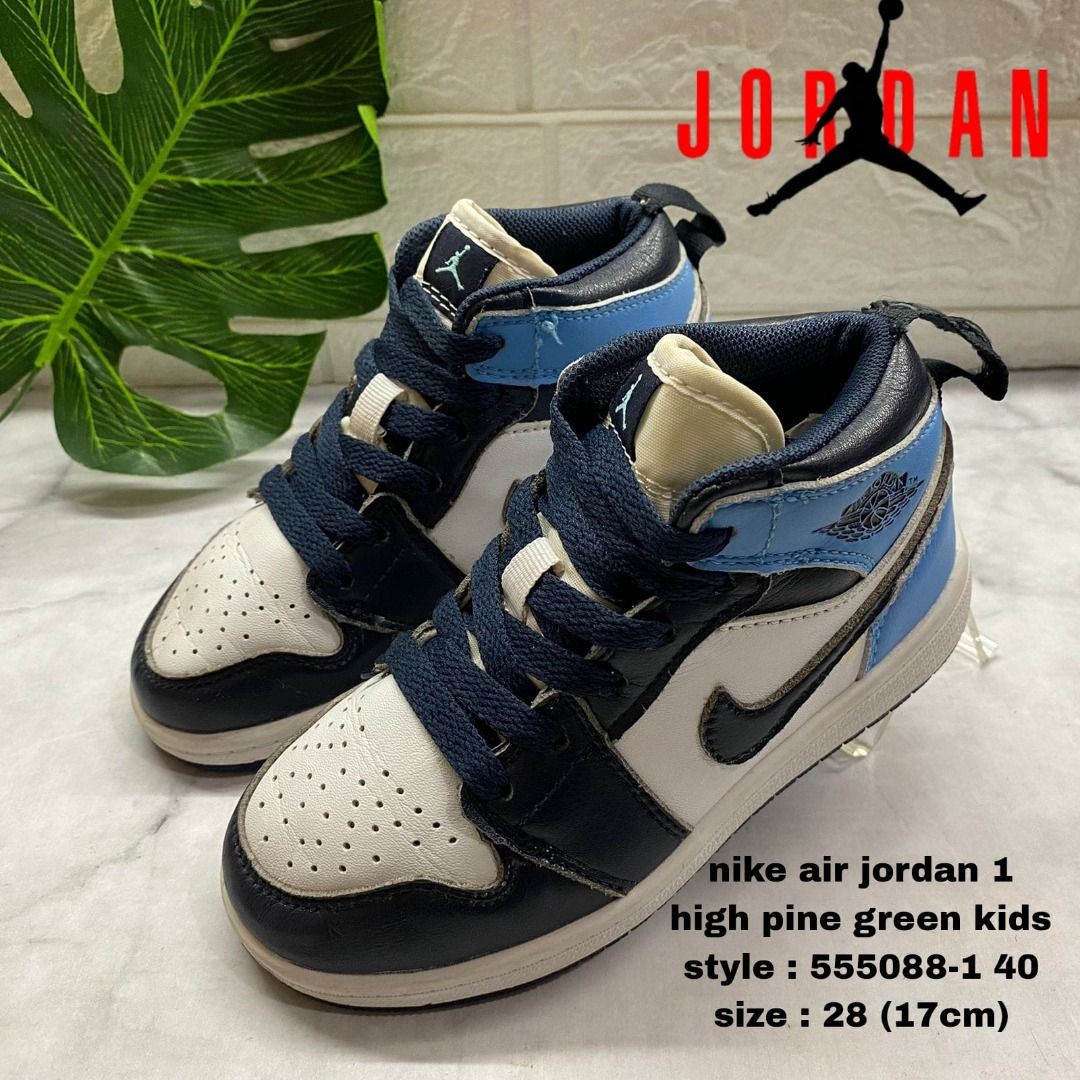 Sepatu Anak Nike Air Jordan High Blue 555088-140 size 28, Bayi