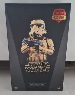Sideshow Exclusive HOT TOYS MMS 364 STAR WARS – STORMTROOPER GOLD CHROME VERSION
