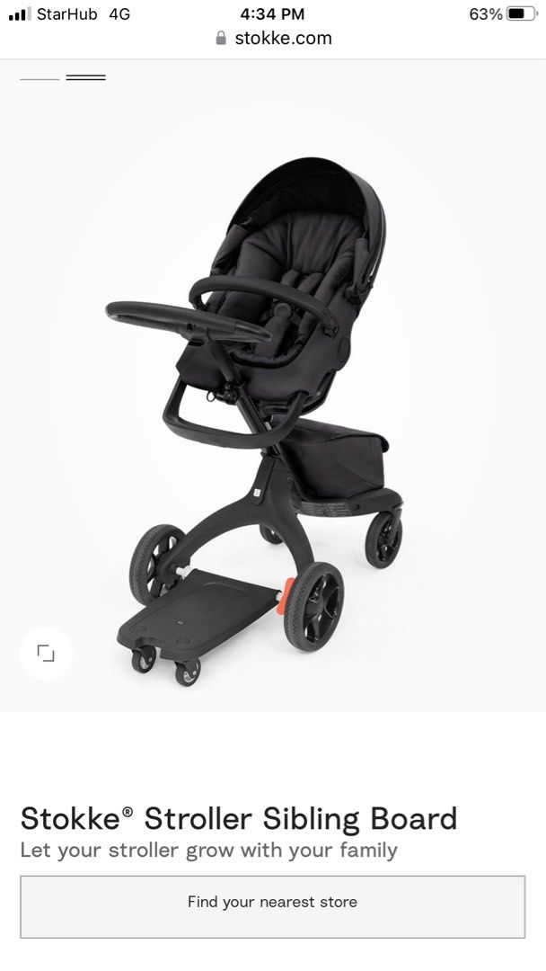 Stokke stroller deals sibling board