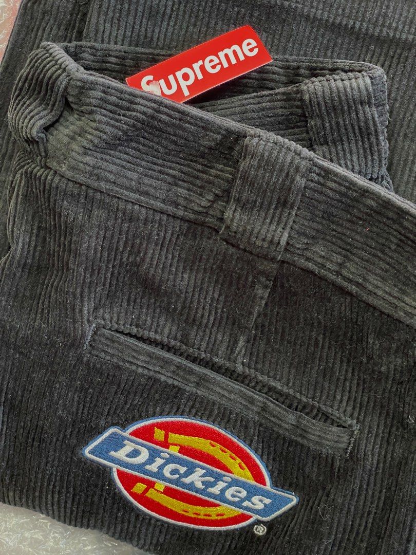 Supreme X Dickies 燈芯絨聯名工裝褲長褲Corduroy Work Pant, 他的時尚