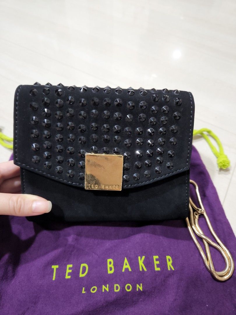 Ted baker velvet clutch top bag