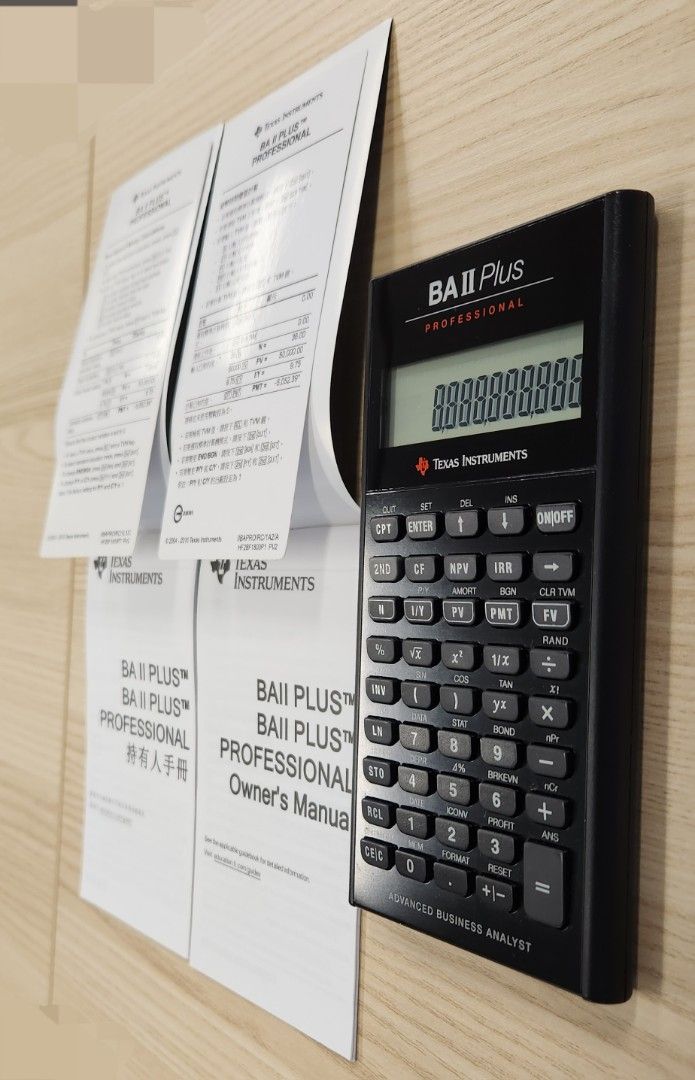 Texas Instruments BA II Plus PROFESSIONAL, Chi and Eng Owners Manuals