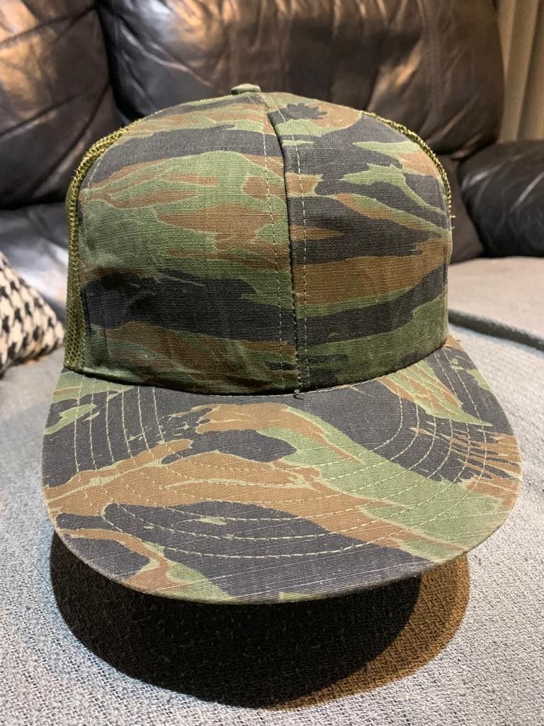 Tiger stripe trucker 2025 hat