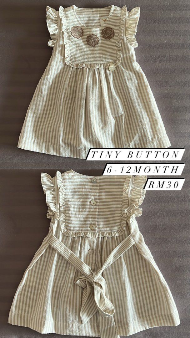 TINY BUTTON DRESS (Category: Babies & Kids Fashion) located in Johor Bahru. Submitted by topsy.things (Listing ID 1201876804, Image 1). Description: .