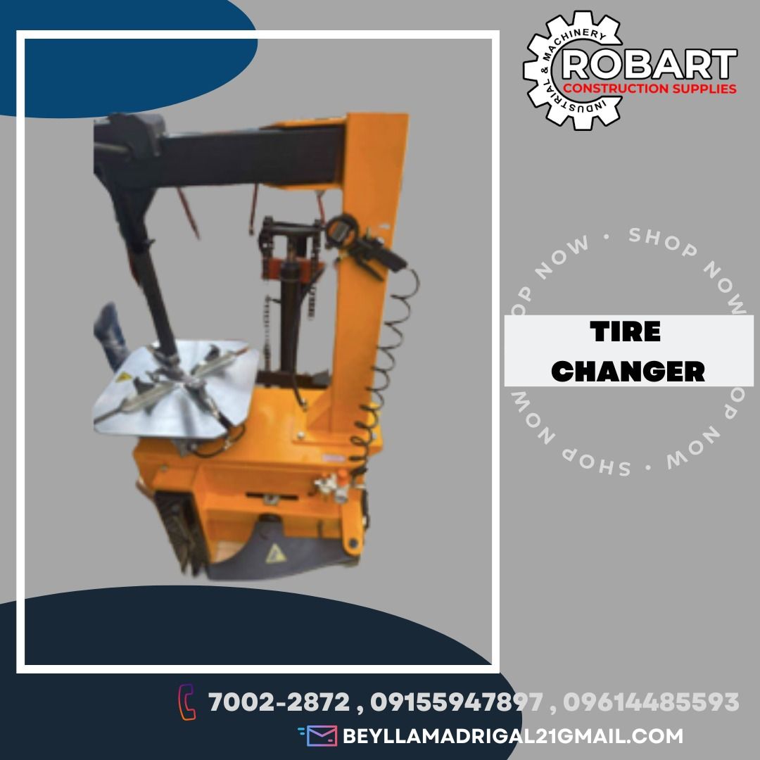 Tire Changer (Category: Construction Tools & Equipment) located in Manila. Submitted by bellarobart (Listing ID 1201922916, Image 1). Description: Tire Changer Brand: Titan Model: TST-TCM201 Rim Clamp for Outside: 10"-17" Rim Clamp for Inside: 12"-20" Max Wheel Diameter: 920mm Max Tire Width: 3"-13" Working Pressure: 8-10 bar 𝑹𝑶𝑩𝑨𝑹𝑻 𝑪𝑶𝑵𝑺𝑻𝑹𝑼𝑪𝑻𝑰𝑶𝑵 𝑺𝑼𝑷𝑷𝑳𝑰𝑬𝑺 Office Address: 1405 Yuseco St. Sta Cruz Manila SEND US MESSAGE FOR