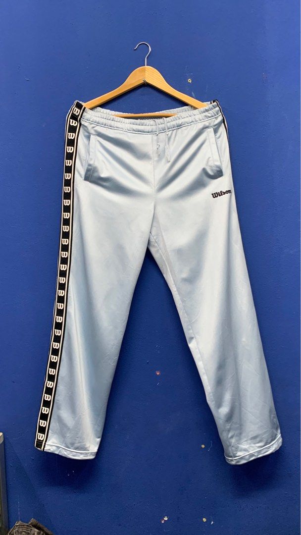 Trackpant wilson side tape, Men's Fashion, Bottoms, Joggers on Carousell