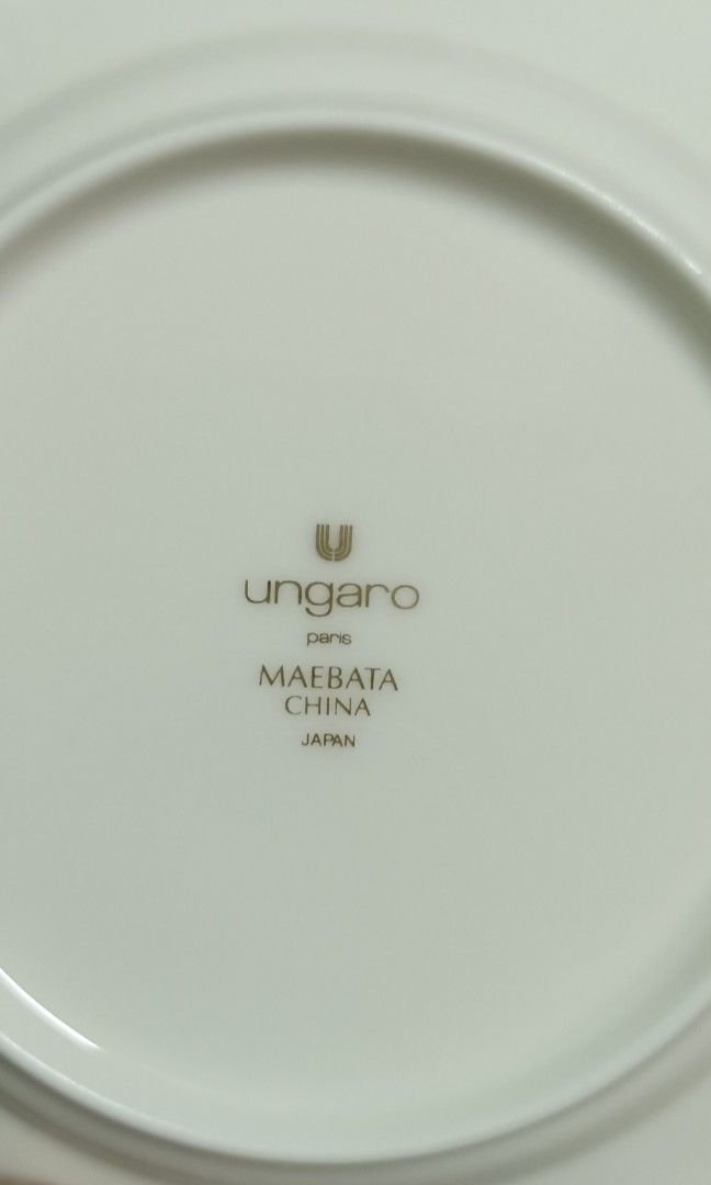 Ungaro Paris Plates Set (Category: Dinnerware & Cutlery) located in Pasig City. Submitted by unicornsanddinosaurs (Listing ID 1201935002, Image 2). Description: Never been used 6 pcs set ( 1 dinner plate & 5 pcs dessert plates) Damaged Packaging Gcash / cash on pick up Pasig City No shopee check out Thank you 😊.