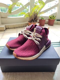 Adidas nmd store maroon velvet