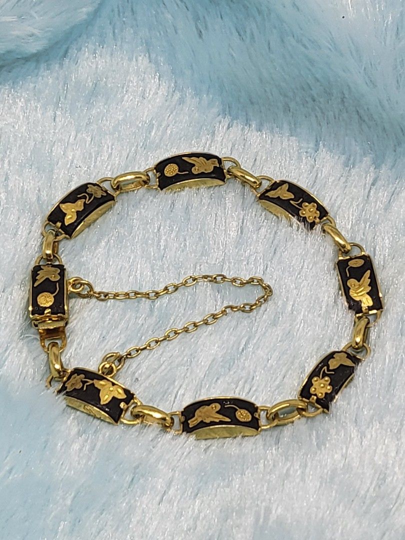 Vintage damascene bracelet hotsell