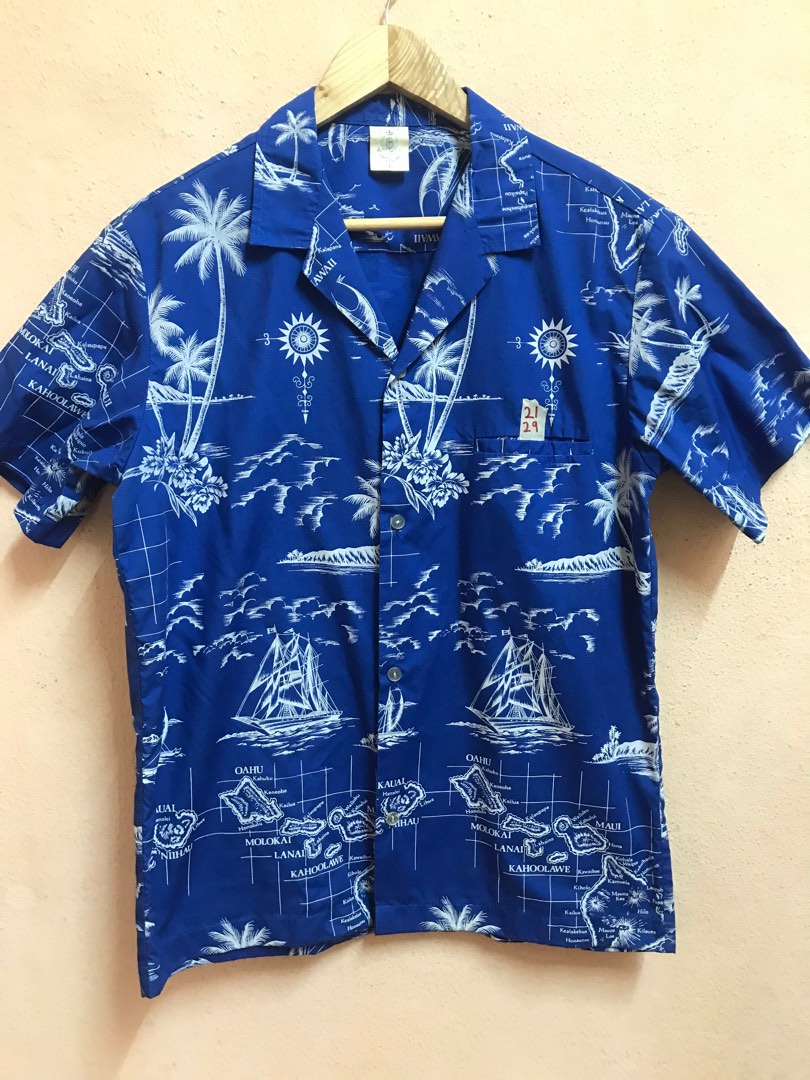 Vintage Hawaii Aloha shirt 80s 90s RoyalCreation Aloha Land, Men's