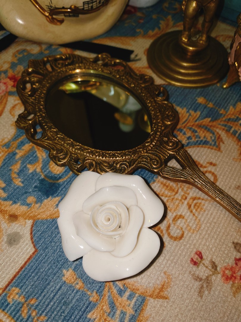 Vintage porcelain rose wall decor diy decor, Furniture & Home Living