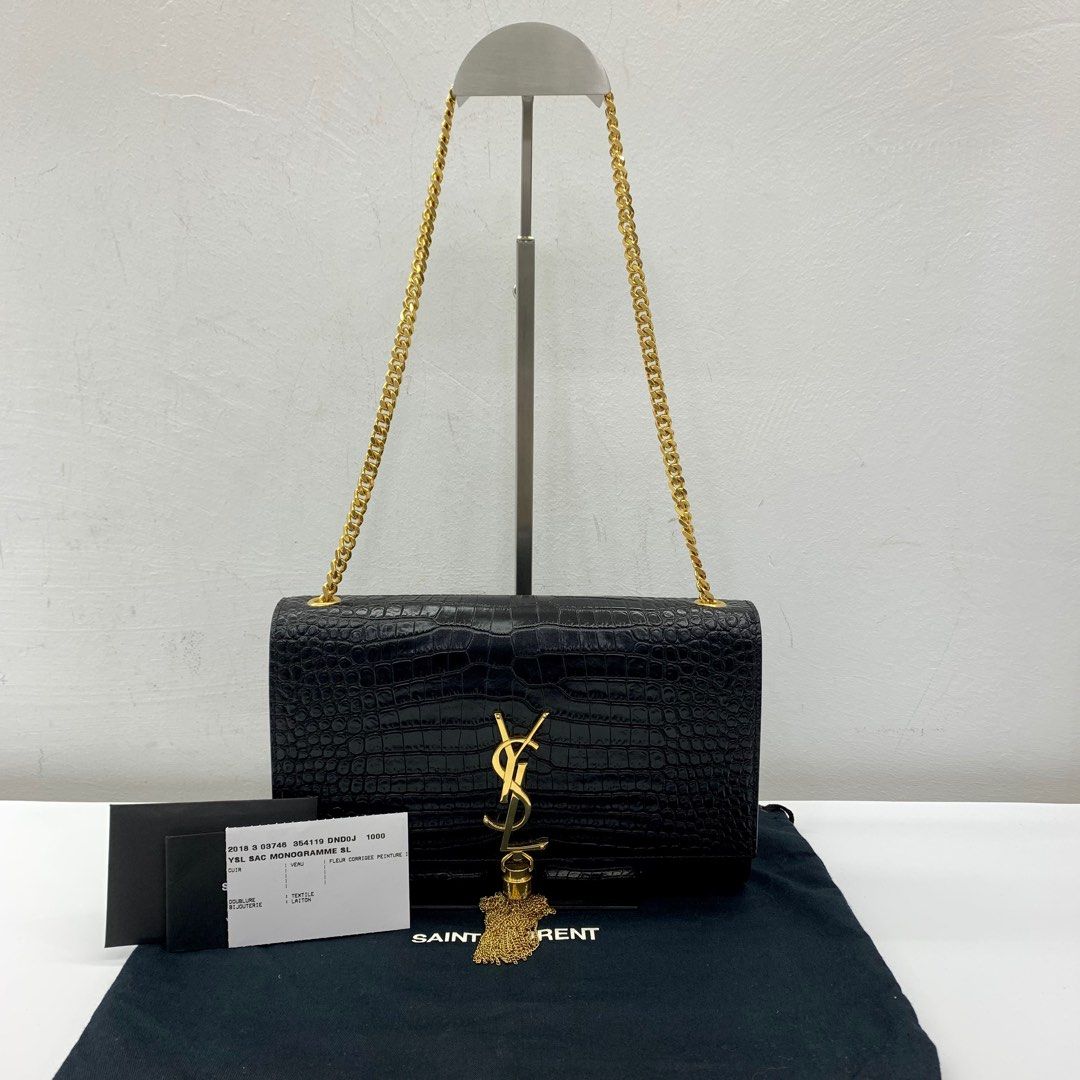 YSL SANIT LAURENT KATE MEDIUM 354119 BLACK CHAIN SHOULDER BAG 227035115