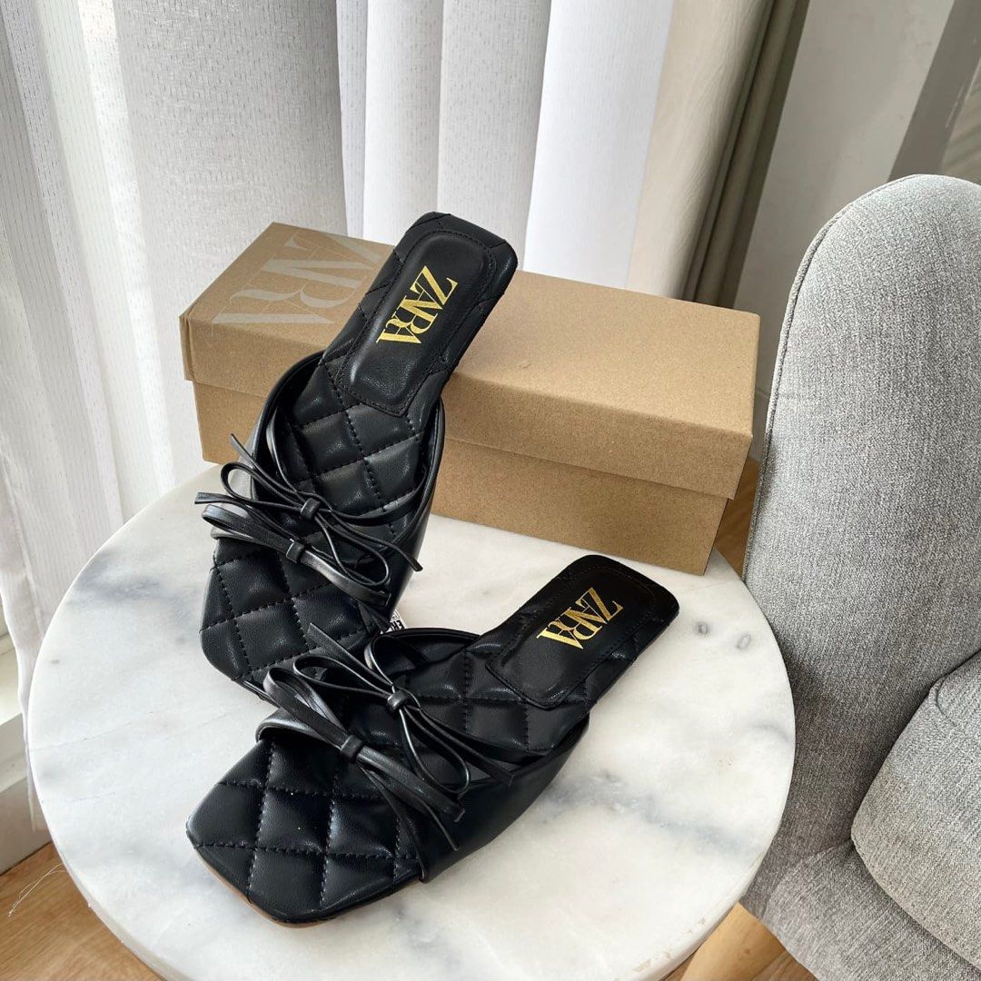 Zara Shoes Zara Quilted Mules Zara Shoes New Original, Fesyen
