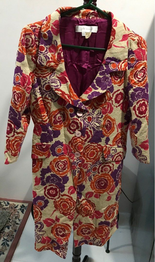 Zara floral coat store