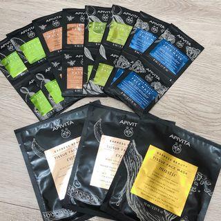保留）原價1600 Apivita面膜組合 星晨花/橄欖/蜂王乳/仙人掌/角豆/乳香