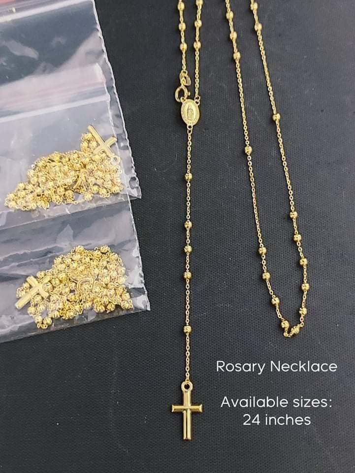18K Saudi Gold Rosary necklace, Women's 
