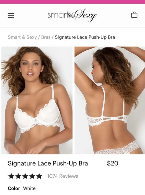 36B Smart & Sexy Lace Push-up Bra, Women's Fashion, Undergarments