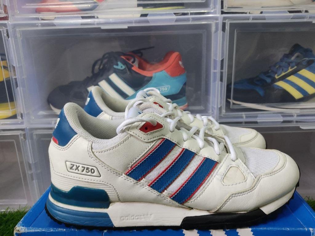 Adidas zx 750 white blue clearance red