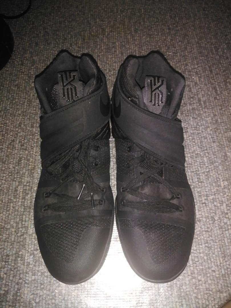 All black kyrie shoes top