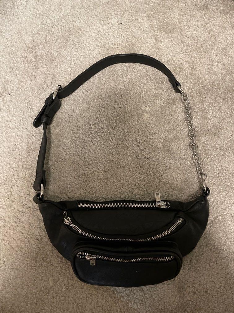 brandy melville black chain belt bag