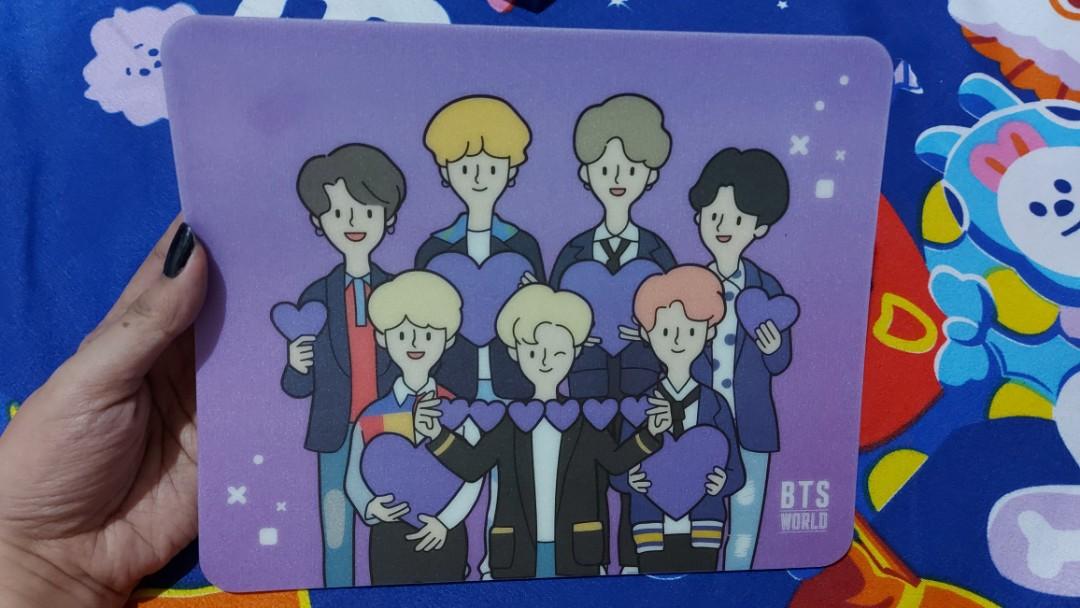BTS World Mouse Pad ~I Purple You (Violet) (Category: Mouse & Mousepads) located in Quezon City. Submitted by hwangbyeol (Listing ID 1141157706, Image 1). Description: RFS: Decluttering! (Last Price) 💸 I Purple You BTS World Mouse Pad (Violet Version) from Netmarble Korea 🇰🇷 Onhand. Unused. Not imitation. Not fake. Back of the pad is rubber. Quality: The pics is as is. The color showing is faded (that's really how it is when I got it) but ther