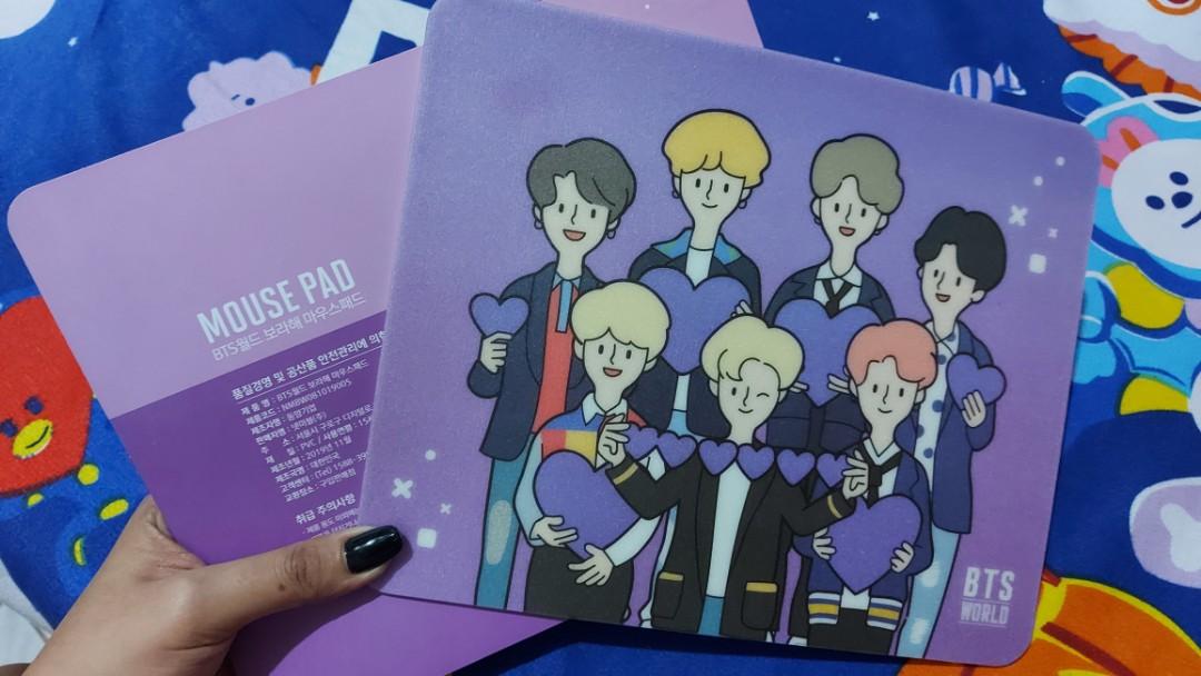 BTS World Mouse Pad ~I Purple You (Violet) (Category: Mouse & Mousepads) located in Quezon City. Submitted by hwangbyeol (Listing ID 1141157706, Image 2). Description: RFS: Decluttering! (Last Price) 💸 I Purple You BTS World Mouse Pad (Violet Version) from Netmarble Korea 🇰🇷 Onhand. Unused. Not imitation. Not fake. Back of the pad is rubber. Quality: The pics is as is. The color showing is faded (that's really how it is when I got it) but ther