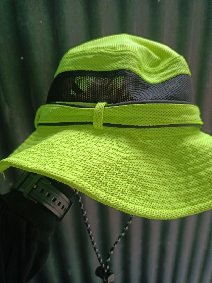 Bucket hat neon green, Fesyen Pria 
