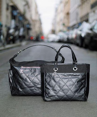 Chanel Paris Biarritz MM Black Tote