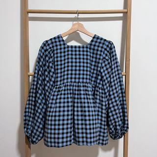 Checkered Babydoll Top