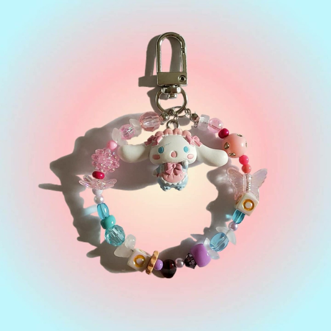 y2k sanrio cinnamon roll keychains, Women's Fashion, Jewelry & Organisers, Charms on Carousell