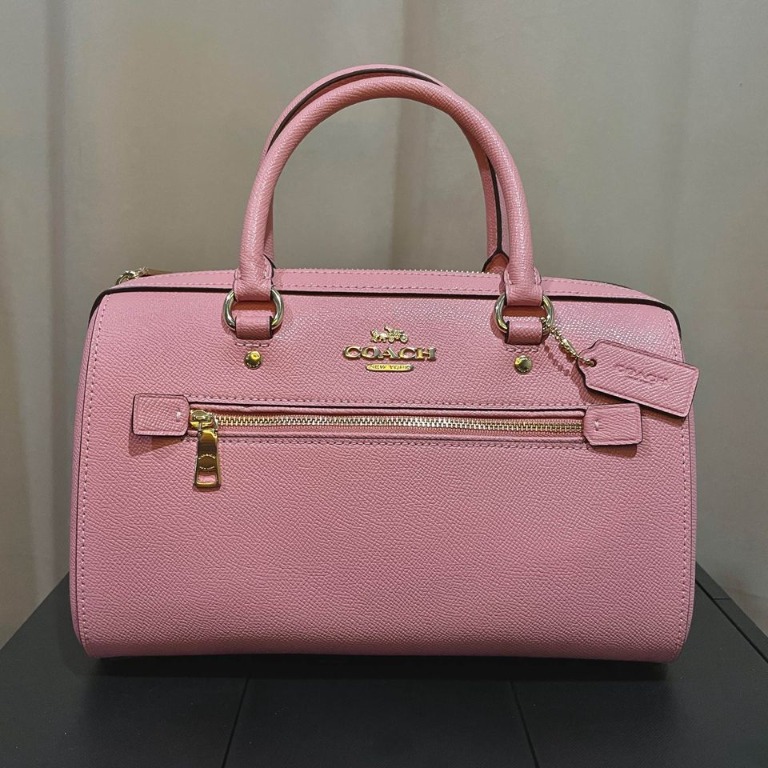 Coach rowan satchel pink discount
