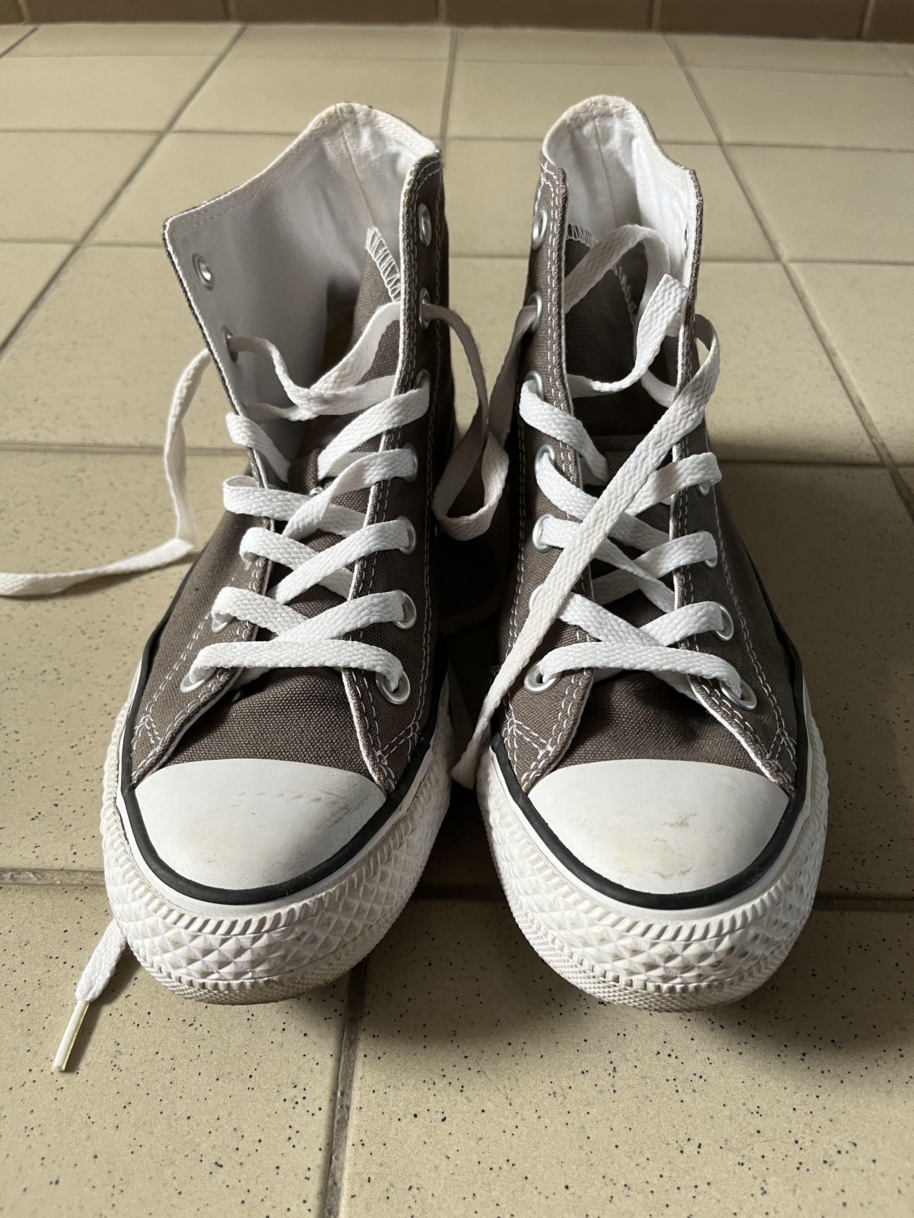Converse Grey Classic High Tops, Women's Fashion, Footwear, Sneakers on  Carousell