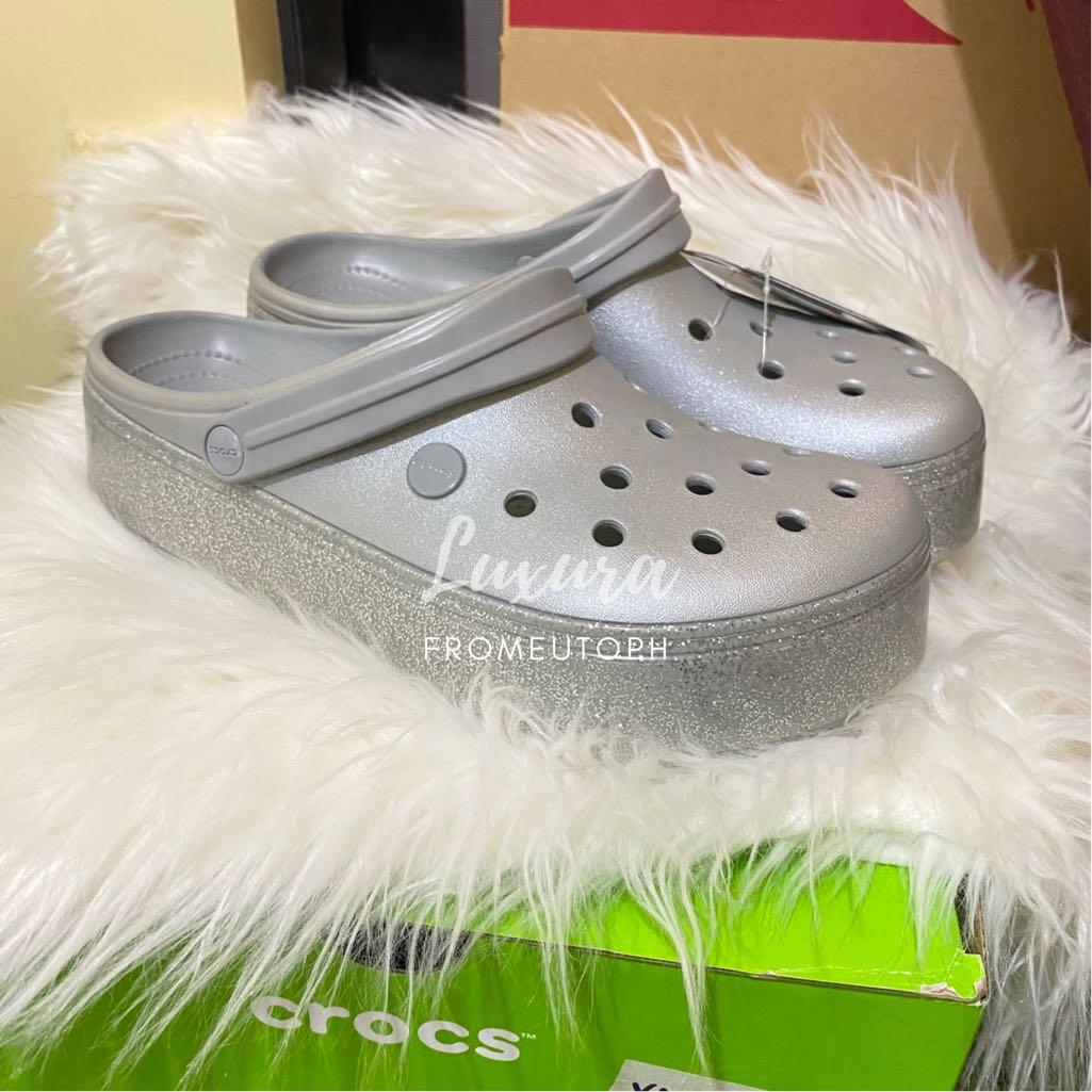 Crocs Crocband Platform Metallic RARE