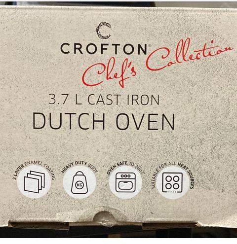 Crofton 3.7L Cast Iron Dutch Oven (White)