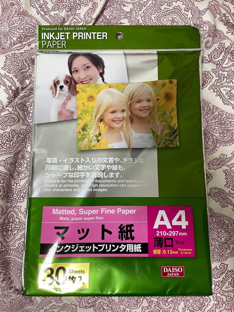 DAISO Inkjet Printer Paper A4, Hobbies & Toys, Stationery & Craft