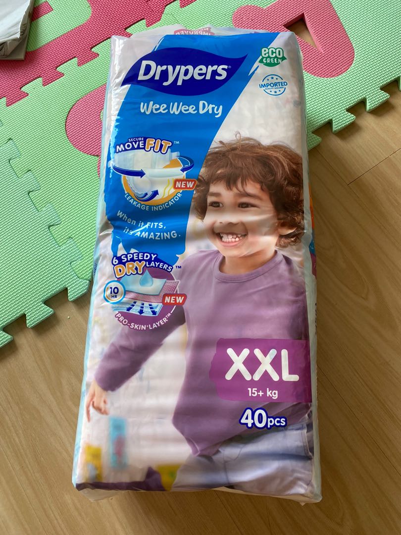 Drypers XXL (tape), Babies & Kids, Bathing & Changing, Diapers & Baby