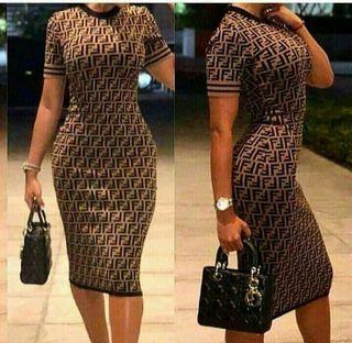 Fendi Bodycon Dress Women S Fashion Dresses Sets Dresses On Carousell