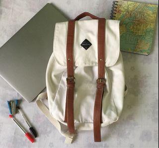 folded and hung backpack