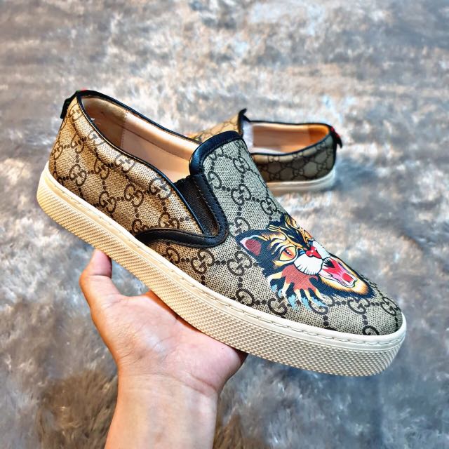 Gucci tiger slip ons sales