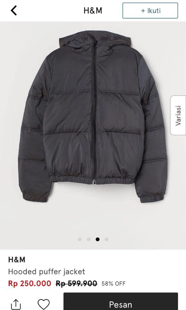 h and m down coat