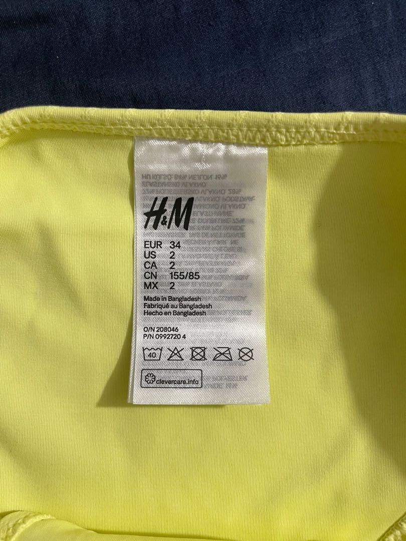 H&M Yellow Bikini, Women's Fashion, Swimwear, Bikinis & Swimsuits on Carousell