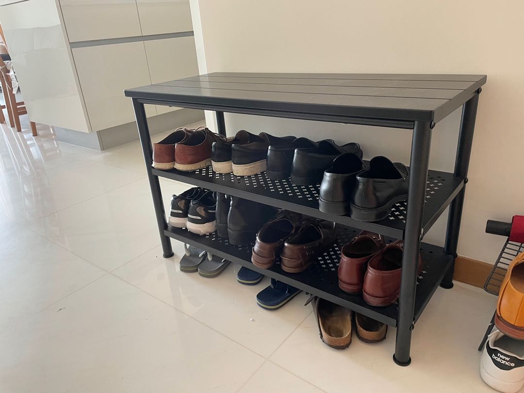 IKEA shoe rack with bench (PINNIG), Furniture & Home Living, Furniture