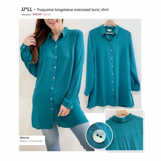 J.jill longsleeve oversize tunic shirt 