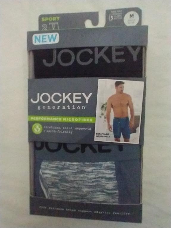 Jockey Generation Boxer Briefs 2-Pack Sport Performance Microfiber Long Leg  Large NewUSA